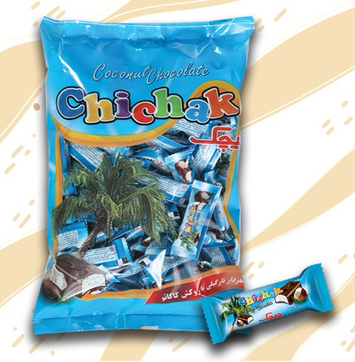 شکلات پاکتی نارگیلی 1 کیلویی